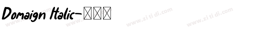 Domaign Italic字体转换